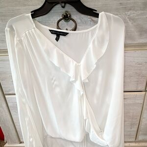 White House Black Market White Blouse